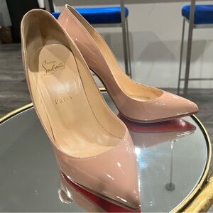 Christian Louboutin Pigalle Follies 100 Patent Nude Size 39